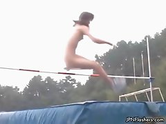 Cute Japanese jumping babes doing naked part4