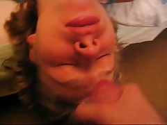 girlfriend fucked in the mouth and then big cumshot on face