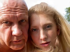 An old man with a big dick fucks with a slutty girlfriend Mega