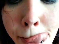 Amateur girl deep throat and cum swallowing