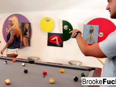 Brooke plays sexy billiards with Van's balls