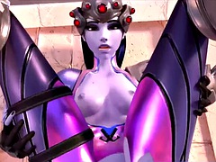 this overwatch 3d widowmaker with cool body loves a huge dick