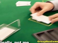 Macro Shot inexperienced foursome during gorgeous card game