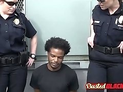 Black dude gets his cock polished by milf cops hungry pussy